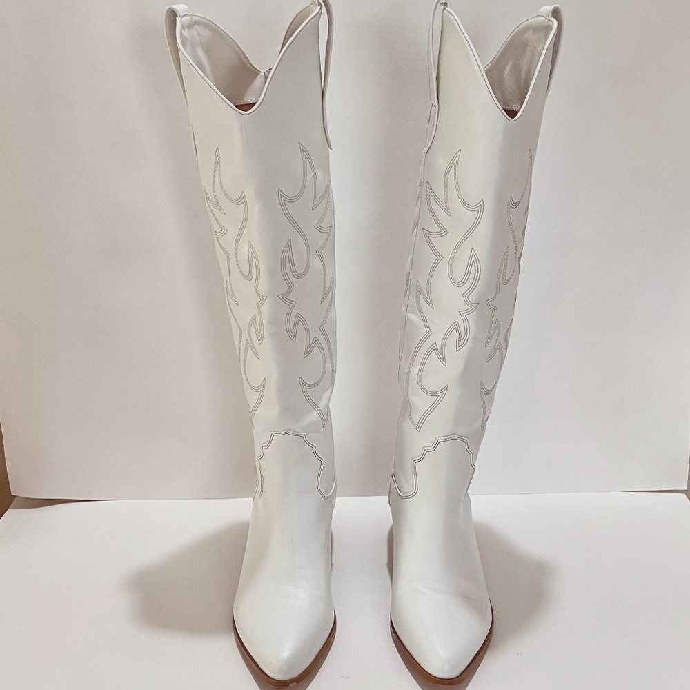 White Cowgirl Boots | White Boots Size 7